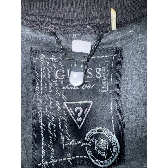 Guess Puffer Bomber Jacket | Black Quilted | Warm Casual Outerwear | Size XL - Picture 9 of 10